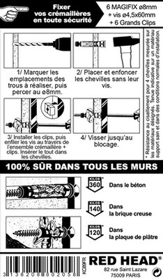 Lot de 30 chevilles à verrouillage de forme ux FISCHER, Diam.6 x L.35 Lot de 30 chevilles à verrouillage de forme ux FISCHER, Diam.6 x L.35
