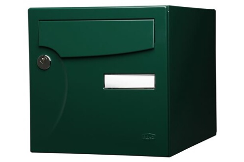 Boîte aux lettres Renz Boîte aux lettres normalisée 2 portes extérieur  acier vert brillant