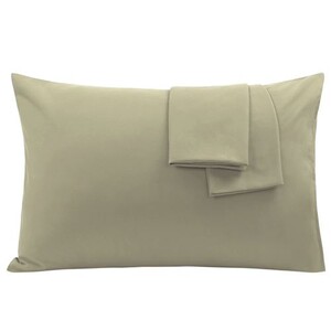 Lot De 2 Taies D'oreiller Microfibre 65x65 Cm - Fermeture éclair Invisible, Doux Et Lavable, Couleur Ivoire