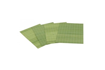 nappe de table aubry gaspard - sets de table en bambou (lot de 4) vert