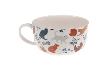 tasse et mugs amadeus - tasse déjeuner en porcelaine imprimé léo