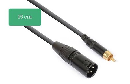 PD Connex Subwoofer/Tulp stereo (m) haaks - Tulp mono (v) audio adapter - 0,30 meter PD Connex Subwoofer/Tulp stereo (m) haaks - Tulp mono (v) audio adapter - 0,30 meter