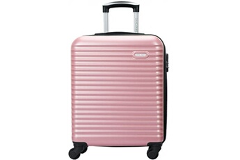 valise david jones valise cabine rigide 55 cm rose metallic