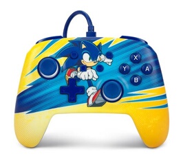 Manette filaire ameliorée Sonic Boost pour Nintendo Switch Jaune bleu