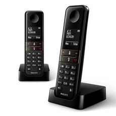 Téléphone fixe sans fil Logicom Dect Duo Iloa 255T avec répondeur Noir Téléphone fixe sans fil Logicom Dect Duo Iloa 255T avec répondeur Noir