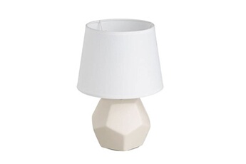lampe à poser unimasa lampe en céramique beige 26 cm