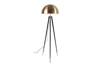 lampadaire vente-unique.com lampadaire trépied en métal - h. 165 cm - noir et doré - batley