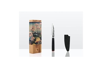 couteau kotai couteau d'office avec saya et boîte en bambou - lame 10 cm - - acier200