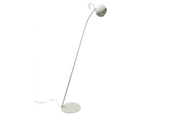 lampadaire meubletmoi lampadaire fin et élégant en métal blanc - pixar 8488