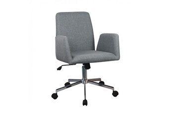 fauteuil de bureau meubletmoi fauteuil de bureau en tissu gris anthracite avec roulettes - call