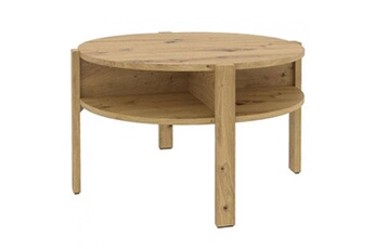 table d'appoint meubletmoi table d'appoint 45,5 cm x 74,4 cm décor bois chêne artisan - rozaly
