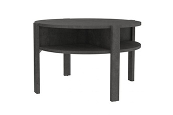 table d'appoint meubletmoi table d'appoint 45,5 cm x 74,4 cm décor béton gris anthracite - rozaly