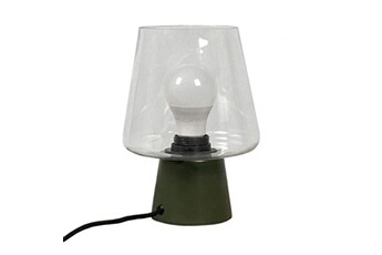 lampe à poser meubletmoi lampe de chevet vintage métal vert h21cm - bree 6197