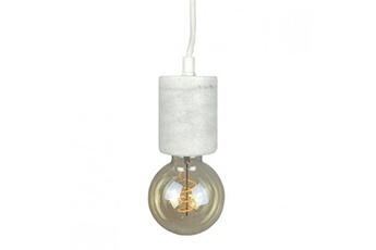 suspension meubletmoi suspension lumineuse ajustable en marbre blanc - calo 5249