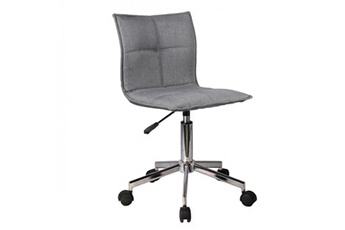 fauteuil de bureau meubletmoi chaise de bureau en tissu gris anthracite matelassé roulettes - agency