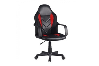 fauteuil de bureau meubletmoi fauteuil de bureau en simili noir et rouge avec roulettes - master