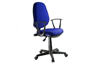 fauteuil de bureau meubletmoi fauteuil de bureau bleu réglable et inclinable avec roulettes - desk
