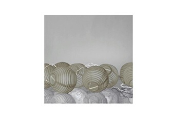 autres accessoires de décoration meubletmoi guirlande lumineuse grise boules en papier 3,10 m