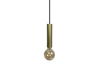 suspension meubletmoi suspension lumineuse ajustable et cylindrique métal doré - tigi 4928