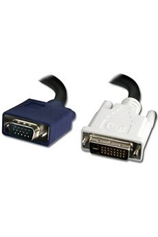 Câbles vidéo GENERIQUE Cable DVI-I vers VGA Male/Male 1.8m de Vshop
