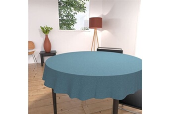 nappe de table soleil d'ocre nappe anti-tâches ronde 180 cm alix bleu celadon, par