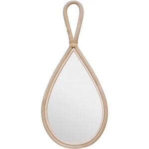Miroir de décoration Atmosphera Lot de 2 miroirs en rotin en forme de ...