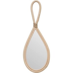 Miroir de décoration Atmosphera Lot de 2 miroirs en rotin en forme de ...