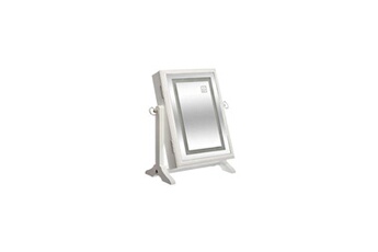 boite de rangement atmosphera armoire à bijoux led - 31,5 x 18 x 36,5 cm - blanc