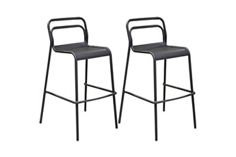 - chaises de bar en aluminium eos (lot de 2)