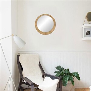 Miroir de décoration Ixia Grand Miroir mural en rotin naturel 50 cm | Darty