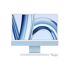 iMac 24" ecran retina 4,5K 256Go 8Go RAM Puce M3 CPU 8 coeurs GPU 10 coeurs Bleu Nouveau