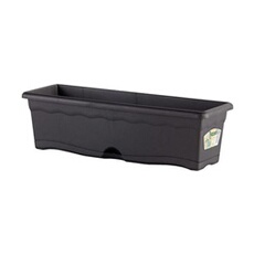 Jardiniere rectangulaire - 40 X 20 cm avec plateau - Anthracite