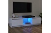 vidaXL Meuble TV avec lumières LED Blanc 120x30x35,5 cm photo 4
