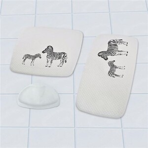 RIDDER Tappeto per Bagno Zebra 38x72 cm Bianco e Nero 445030 RIDDER Tappeto per Bagno Zebra 38x72 cm Bianco e Nero 445030