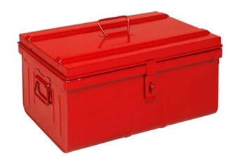 boite de rangement non renseigné malle de rangement métal rouge dax l 52 x 29 x p 37 cm