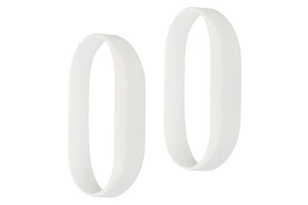 bracelets connectés uxcell bracelets rfid plats en silicone - 2 pièces - périmètre 200mm blanc