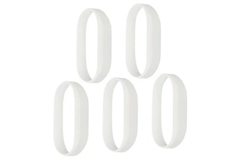 bracelets connectés uxcell bracelets rfid plats en silicone - 5 pièces - périmètre 200mm blanc