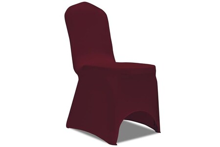 Galette et housse de chaise vidaXL Housse bordeaux extensible pour chaise 6 pièces