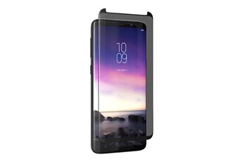 Protection d'écran pour smartphone Zagg InvisibleShield Glass Curve - Protection d'écran pour téléphone portable - verre - couleur de cadre noir - pour Samsung Galaxy S9