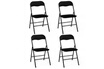ID Market Lot de 4 chaises pliantes KITY noires en PU photo 3