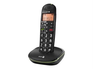 PhoneEasy 100w - Téléphone sans fil avec ID d'appelant - DECTGAP - noir