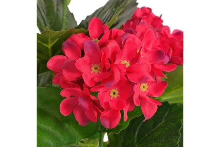 Autre décoration d'extérieur vidaXL Plante hortensia artificielle avec pot 60 cm Rouge
