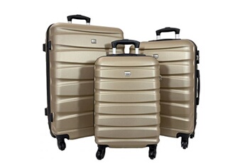 set de 3 valises bleu cerise set de 3 valises cactus taupe clair - ca1036a3