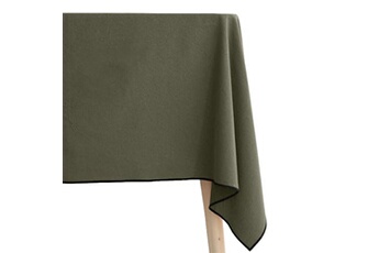 nappe de table vent du sud nappe en coton teint lavé - kaki - 160 x 250 cm