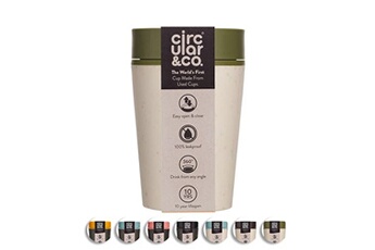 tasse et mugs generique circular&co. tasse à café to go - crème et vert honnête - 227ml