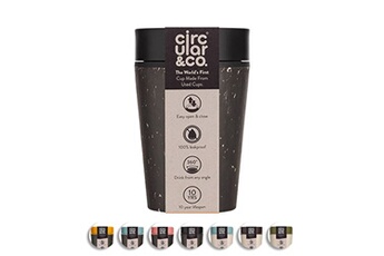 tasse et mugs generique circular&co. tasse à café to go - noir et cosmique noir - 227ml