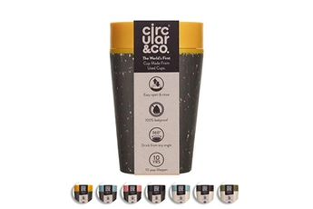 tasse et mugs generique circular&co. tasse à café to go - moutarde noire et électrique - 227ml