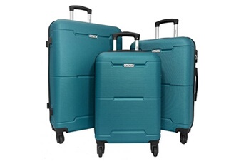 set de 3 valises bleu cerise set de 3 valises cactus bleu turquoise - ca1048a3