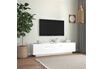 vidaXL Meuble TV avec lumières LED blanc 160x35x40 cm photo 4