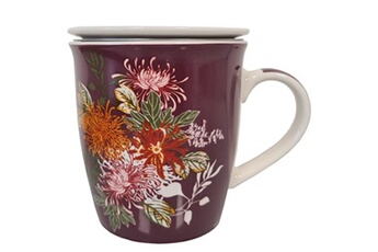 tasse et mugs faye mug en porcelaine avec infuseur en métal - bohemian 325 ml